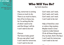 Page 234 – Task 9 – Who Will You Be?
